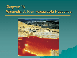 CH 16 Minerals and Mining