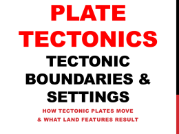 Plate Tectonic Boundaries