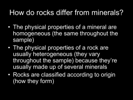How do rocks differ from minerals?