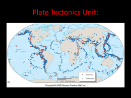 Notes for plate tectonics unit