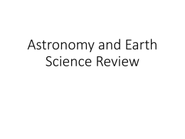Astronomy and Earth Science review key