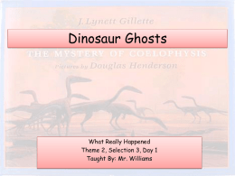 Dinosaur Ghosts - Vocabulary and Skillsx