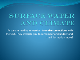 Surface Water and Climate