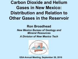 Carbon Dioxide and Helium Gases in New Mexico: Distribution and