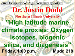 This Friday`s Geology Seminar speaker