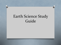 Earth Science Study Guide - Effingham County Schools