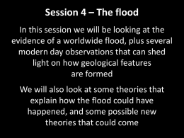 Session 4 – The Flood