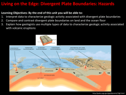 Living on the Edge: Divergent Plate Boundaries