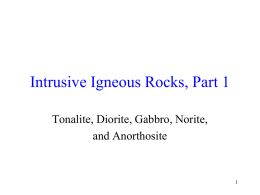 Intrusive Igneous Rocks, part 1