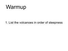 Volcanoes Notes