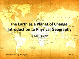 The Earth as the Home of Humans: Introduction to