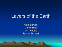 Layers of the Earth - University of Dayton