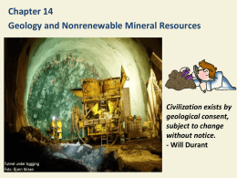 NONRENEWABLE MINERAL RESOURCES _Chapter 14