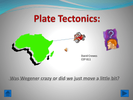 Plate Tectonics - Michigan State University