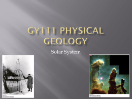 GY111 Physical Geology