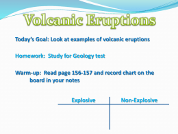 Volcanoes Explosive-non explosivex