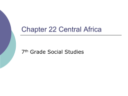 Chapter 22 Central Africa