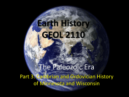 Paleozoic Geology of MN
