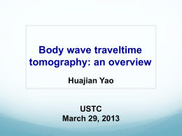 Body wave tomography: an overview