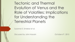 Tectonic and Thermal Evolution of Venus and the Role of