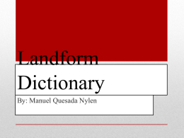 Landform Dictionary - mrsdesantis