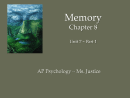 Memory Chapter 8 - Bremerton School District