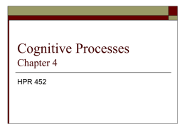 Cognitive Processes Chapter 4
