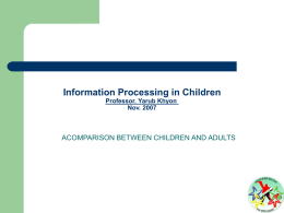 Information processing in children BY yarub khyon ph,D nov