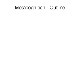 Metacognition