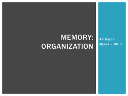 Memory: Organization