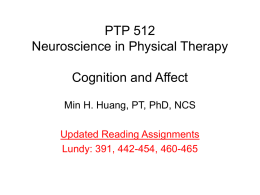 Neuroscience in Physical Therapy Sensation II