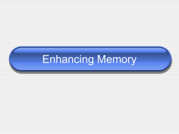 Enhancing Memory - VCE Sociology resources