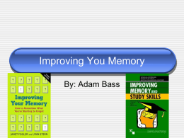 Improving You Memory - NIU College of Education