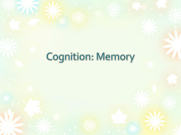Cognition: Memory - School District of Altoona, Altoona, WI
