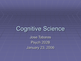 Cognitive Science - University of California, Irvine
