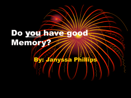 Do you have good Memory jkp