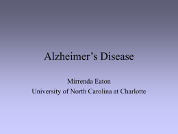 Alzheimer`s Disease - Personal Web Pages