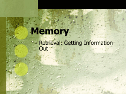 9.3 Retreival and Forgetting