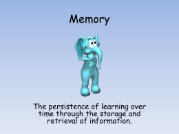 Memory - TeacherWeb