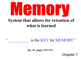 ch.7 memory - student power point notes