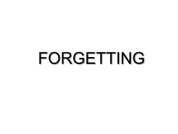 Forgetting theories