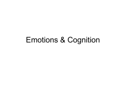 What is the role of emotions in a cognitive system?