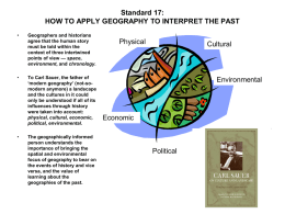 standard 17 - Applying Geography to Interpret the Past