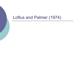 Loftus and Palmer 2011 (NM)
