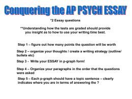 Step 3 - Write your ESSAY in p