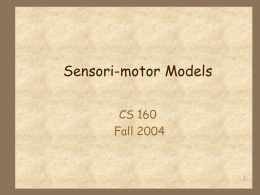 Sensori-motor models