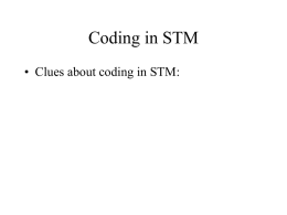 Coding in STM