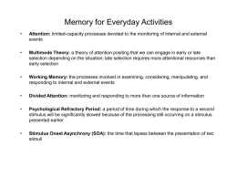 Memory for Everyday Activities