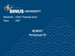 memory - Binus Repository