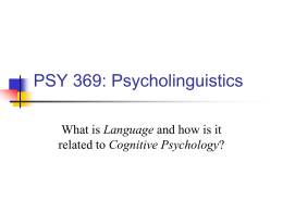 lecture 2 - Illinois State University Department of Psychology